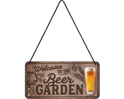 Wandbord - Welcome to the Beer Garden (hanging sign)