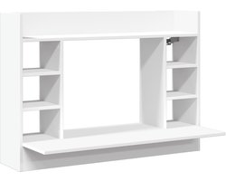 Wandbureau | Tafel 105x48x75 cm bewerkt hout wit