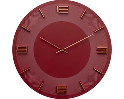 Wandclock Leonardo rood Kare Design