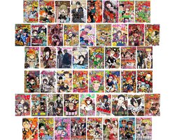 Wandcollage Set met 50 Esthetische Anime Afbeeldingen voor Woonhuisdecoratie