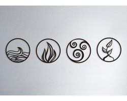 Wanddecoratie | 4 elementen - M (30x30cm)