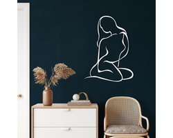 Wanddecoratie | Beauty decor | Metal - Wall Art | Muurdecoratie | Woonkamer |Wit| 68 x 90cm
