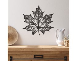 Wanddecoratie Blad Esdoorn - Muurdecoratie Esdoorn Blad - Muurdecoratie Hout - Wanddecoratie Hout - Muurdecoratie Woonkamer - Wanddecoratie Woonkamer - Wanddecoratie Industrieel - Wanddecoratie Boom - Home Decor - Wall Line Art - 29 x 29 cm