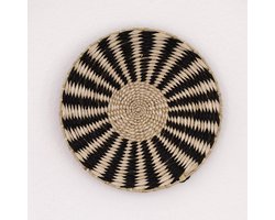 Wanddecoratie Boho Zwart Medium - Handgemaakte Wandhanger Natuurlijk Materiaal