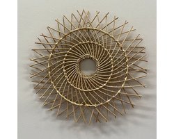 Wanddecoratie - Bruin / Brown Cirkel Pitriet - Set van 2 - Decoratief - Wonen - Stijlvol Trendy - Interieur - Sfeer - Sfeervol - Chique - Woonaccessoire - Woonaccessoires - Woon - Wonen - Inrichting - Interieur - Modern Landelijk - Living - Woonkamer