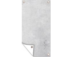 Wanddecoratie buiten Verwering - Beton - Structuren - Vintage - Industrieel - Grijs - 80x160 cm - Tuindoek - Buitenposter