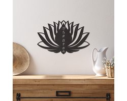 Wanddecoratie Chakras Lotus - Muurdecoratie Chakras Lotus - Muurdecoratie Hout - Wanddecoratie Hout - Muurdecoratie Woonkamer - Wanddecoratie Woonkamer - Wanddecoratie Industrieel - Wanddecoratie Dieren - Home Decor - Wall Line Art - 45 x 29 cm