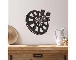 Wanddecoratie Darts - Muurdecoratie Darts - Muurdecoratie Hout - Wanddecoratie Hout - Muurdecoratie Woonkamer - Wanddecoratie Woonkamer - Wanddecoratie Industrieel - Wanddecoratie Darten - Home Decor - Wall Line Art - 29.5 x 29 cm