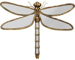 Wanddecoratie Dragonfly Spiegel 71cm