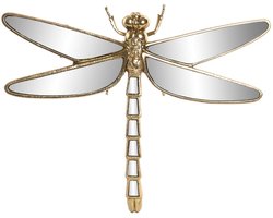 Wanddecoratie Home ESPRIT Gouden Modern Libel 25 X 4 X 31,5 CM