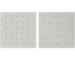 Wanddecoratie Home ESPRIT Wit Hout MDF Modern 80 x 6,5 x 80 cm