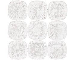 Wanddecoratie Home ESPRIT Wit Modern Verouderde afwerking 89 x 2,5 x 89 cm