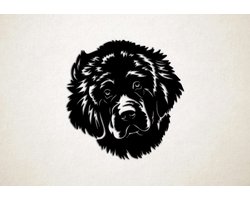 Wanddecoratie - Hond - Newfoundlander 1 - XS - 26x25cm - Zwart - muurdecoratie - Line Art