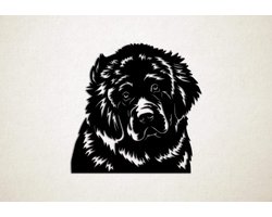 Wanddecoratie - Hond - Newfoundlander 3 - L - 75x76cm - Zwart - muurdecoratie - Line Art