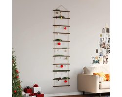 Wanddecoratie ladder - Muurhanger decoratief - Ruimte decoreren - Natuurlijke takken - 50x200 cm - Naturel hout