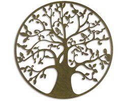 Wanddecoratie - Levensboom - IJzer - 32 cm hoog