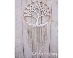 Wanddecoratie Macramé Tree of Life Made in Bali.( Large)