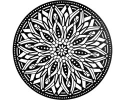 Wanddecoratie mandala - Muurdecoratie - Mandala - 60 x 60cm - Muurcirkel - Wanddecoratie hout