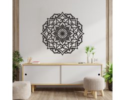 Wanddecoratie Mandala - Muurdecoratie Mandala - Muurdecoratie Hout - Wanddecoratie Hout - Muurdecoratie Woonkamer - Wanddecoratie Woonkamer - Wanddecoratie Industrieel - Wanddecoratie Dieren - Home Decor - Wall Line Art - 59 x 59 cm
