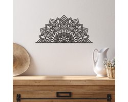 Wanddecoratie Mandala - Muurdecoratie Mandala - Muurdecoratie Hout - Wanddecoratie Hout - Muurdecoratie Woonkamer - Wanddecoratie Woonkamer - Wanddecoratie Industrieel - Wanddecoratie Slaapkamer - Home Decor - Wall Line Art - 49 x 24 cm
