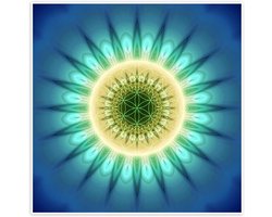 Wanddecoratie Mandala Poster - Bloem des Levens - Muur Versieren - Premium Papier 250 g/m² - 40 x 40 cm