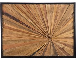 Wanddecoratie MERIDA Hout 60 cm Bruin