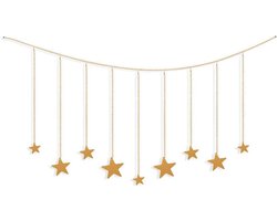 Wanddecoratie met kettingen - Boho gouden muurhanger voor bruiloft en kwekerijdecoratie