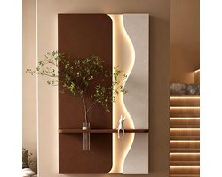 Wanddecoratie met LED - Lichtgevend Kunstwerk - Sfeerverhogend Thuis - 3D Zandsteen Design - 60 x 110 cm - Multicolor