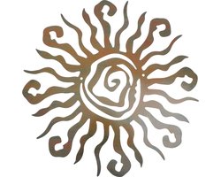 wanddecoratie metaal 3D muurschildering: hangende woonkamer deco figuren wandobject ijzeren sculptuur tuindecoratie muurkunst voor kantoor slaapkamer wandversiering hanger goud