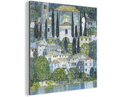 Wanddecoratie Metaal - Aluminium Schilderij Industrieel - Chruch in Cassone - Gustav Klimt - 20x20 cm - Dibond - Foto op aluminium - Industriële muurdecoratie - Voor de woonkamer/slaapkamer