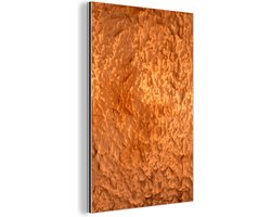 Wanddecoratie Metaal - Aluminium Schilderij Industrieel - Gehamerd koperen structuur - 20x30 cm - Dibond - Foto op aluminium - Industriële muurdecoratie - Voor de woonkamer/slaapkamer