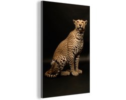 Wanddecoratie Metaal - Aluminium Schilderij Industrieel - Luipaard - Dieren - Vlek - 40x60 cm - Dibond - Foto op aluminium - Industriële muurdecoratie - Voor de woonkamer/slaapkamer