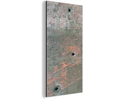 Wanddecoratie Metaal - Aluminium Schilderij Industrieel - Messing - Roest - Verweerd - 40x80 cm - Dibond - Foto op aluminium - Industriële muurdecoratie - Voor de woonkamer/slaapkamer