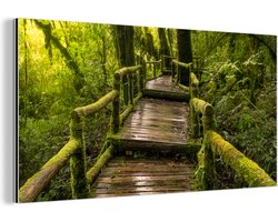 Wanddecoratie Metaal - Aluminium Schilderij Industrieel - Mooi regenwoud en jungle - 80x40 cm - Dibond - Foto op aluminium - Industriële muurdecoratie - Voor de woonkamer/slaapkamer