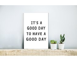 Wanddecoratie Metaal - Aluminium Schilderij Industrieel - Quotes - Positief - Spreuk - Zwart wit - 20x30 cm - Dibond - Foto op aluminium - Industriële muurdecoratie - Voor de woonkamer/slaapkamer