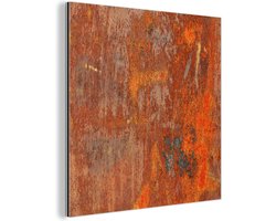 Wanddecoratie Metaal - Aluminium Schilderij Industrieel - Roest - Industrieel - Staal - 20x20 cm - Dibond - Foto op aluminium - Industriële muurdecoratie - Voor de woonkamer/slaapkamer