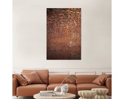 Wanddecoratie Metaal - Aluminium Schilderij Industrieel - Staal - Roest - Brons - Structuur - 100x150 cm - Dibond - Foto op aluminium - Industriële muurdecoratie - Voor de woonkamer/slaapkamer