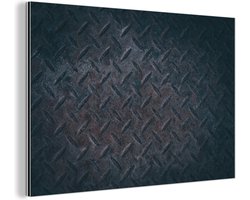 Wanddecoratie Metaal - Aluminium Schilderij Industrieel - Staal - Zwart - Roest - 150x100 cm - Dibond - Foto op aluminium - Industriële muurdecoratie - Voor de woonkamer/slaapkamer