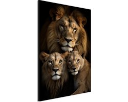 Wanddecoratie Metaal - Aluminium Schilderij Mystieke Harmonie - 120 x 80 cm - Dier - Muurdecoratie woonkamer en slaapkamer - Inclusief ophangsysteem - Portret - Modern - Displate alternatief