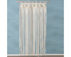 Wanddecoratie - Muur decoratie - Ibiza - Katoen - 168x106cm - Naturel