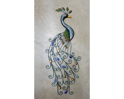 Wanddecoratie Pauw 92 cm