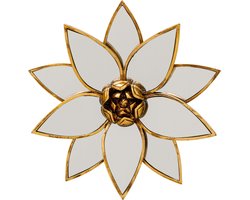 Wanddecoratie spiegel lotus Ø32cm Kare Design