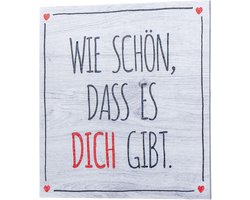 Wanddecoratie Spreuk Bord - Woondecoratie Muur - Woonkamer Keuken - MDF Hout Materiaal - 20x20cm - Grijs Zwart