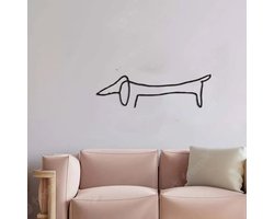 Wanddecoratie - Teckel decoratie - Skuur - Muurdecoratie - Teckel - Slaapkamer decoratie - Woonkamer decoratie