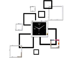 Wanddecoratie - Unieke DIY Collage Wandklok | 60x45cm - Personaliseerbare Muurversiering met 3D Effect | Perfect voor Woonkamer, Keuken of Kantoor