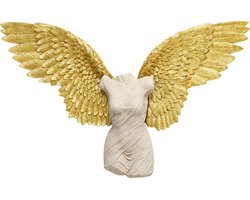 Wanddecoratie Vrouw Buste Gouden Vleugels 124x71cm Kare Design