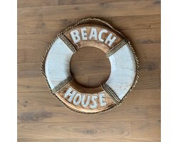 Wanddecoratie - wanddeco - naturel riet H70  Ø70  - Mendong