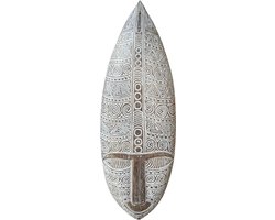 Wanddecoratie XXL - Hand Made - Wandpaneel houtsnijwerk - Wandornament - Boho Bohemian Muurmasker - Hippie Monkey