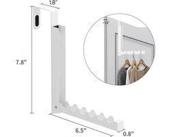 Wanddroogrek - Droogrek Deur - Wasrek - Opvouwbaar - Wand Droogrek - Wanddroogrek Inklapbaar - Was Drogen - Ruimtebesparend Droogrek - Voor Wasruimte, Badkamer, Kledingkast - Wit - Zumolir®