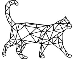 Wandelende kat - Wall Art by Cutting Edge Design. Tags: Figuur Muurdecoratie Living Keuken Woonkamer Hout Zwart Wand Kader Interieur Bureau Art Abstract Animal Dier Kat Poes Cadeau Polygon Pinterest Lente Verjaardag Geschenk Decoratie Wand Wood Laser